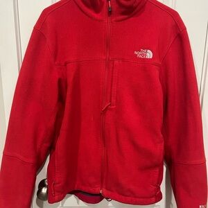 The North Face Mens Red Fleece Jacket Size Medium